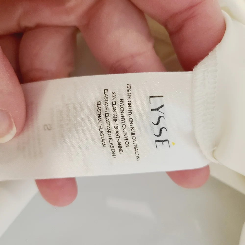 Lysse Schiffer White Button Down Stretch Long Sleeve Blouse - Picture 7 of 9